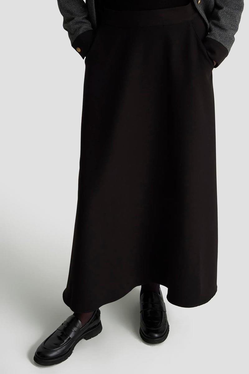 ARMİNE TREND Gold Düğmeli Süs Cepli Etekli İkili Takım Siyah 25KT608