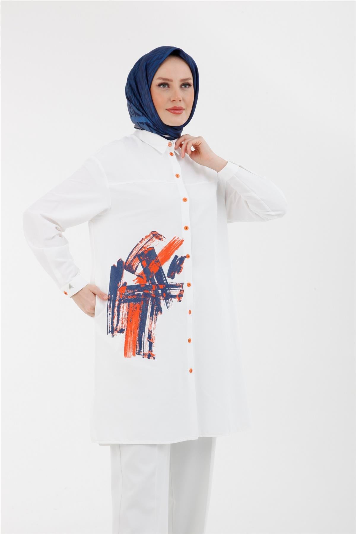 Armine Trend Gömlek 23YT415 Ekru Pudra