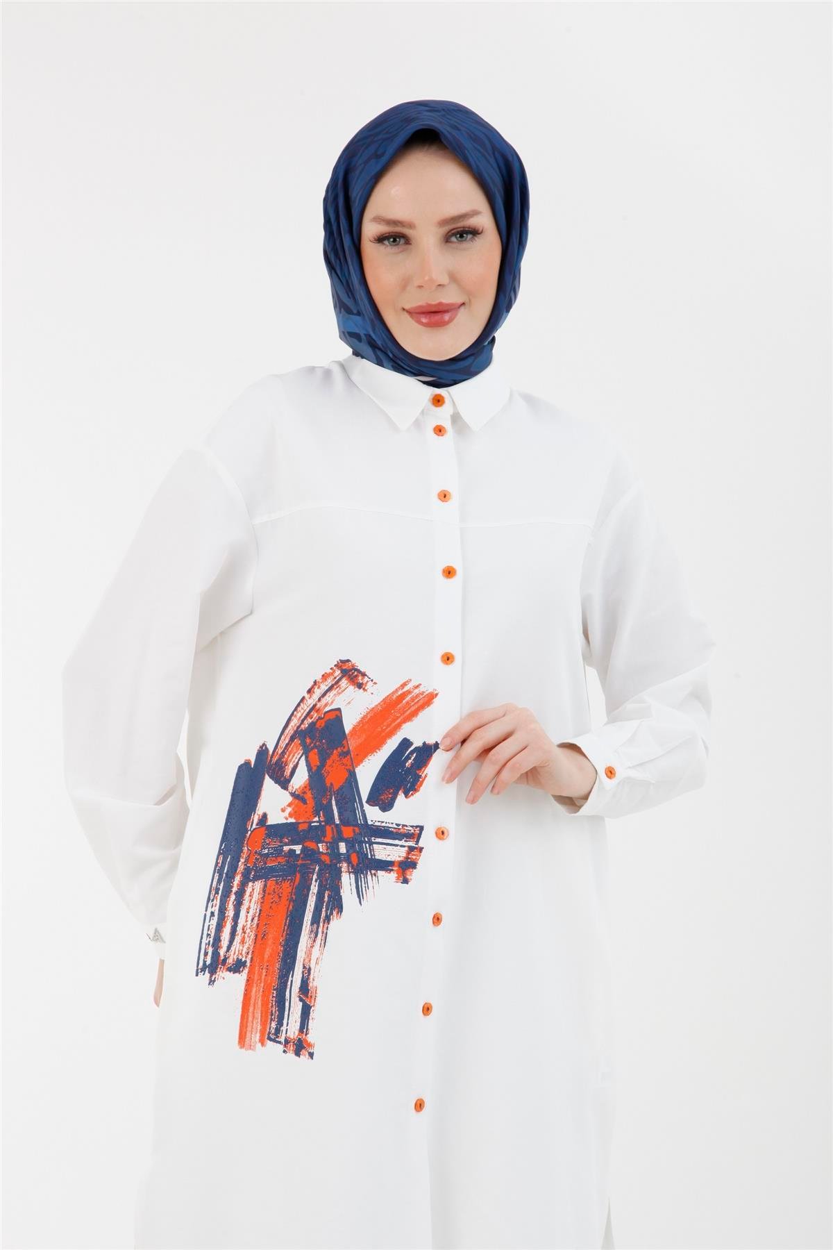 Armine Trend Gömlek 23YT415 Ekru Pudra