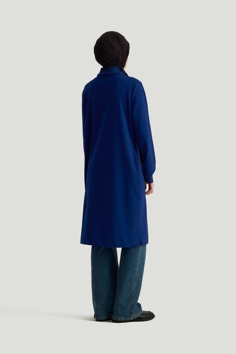 Armine TREND Halkalı Örme Kumaş Tunik Morcivert 25KT456