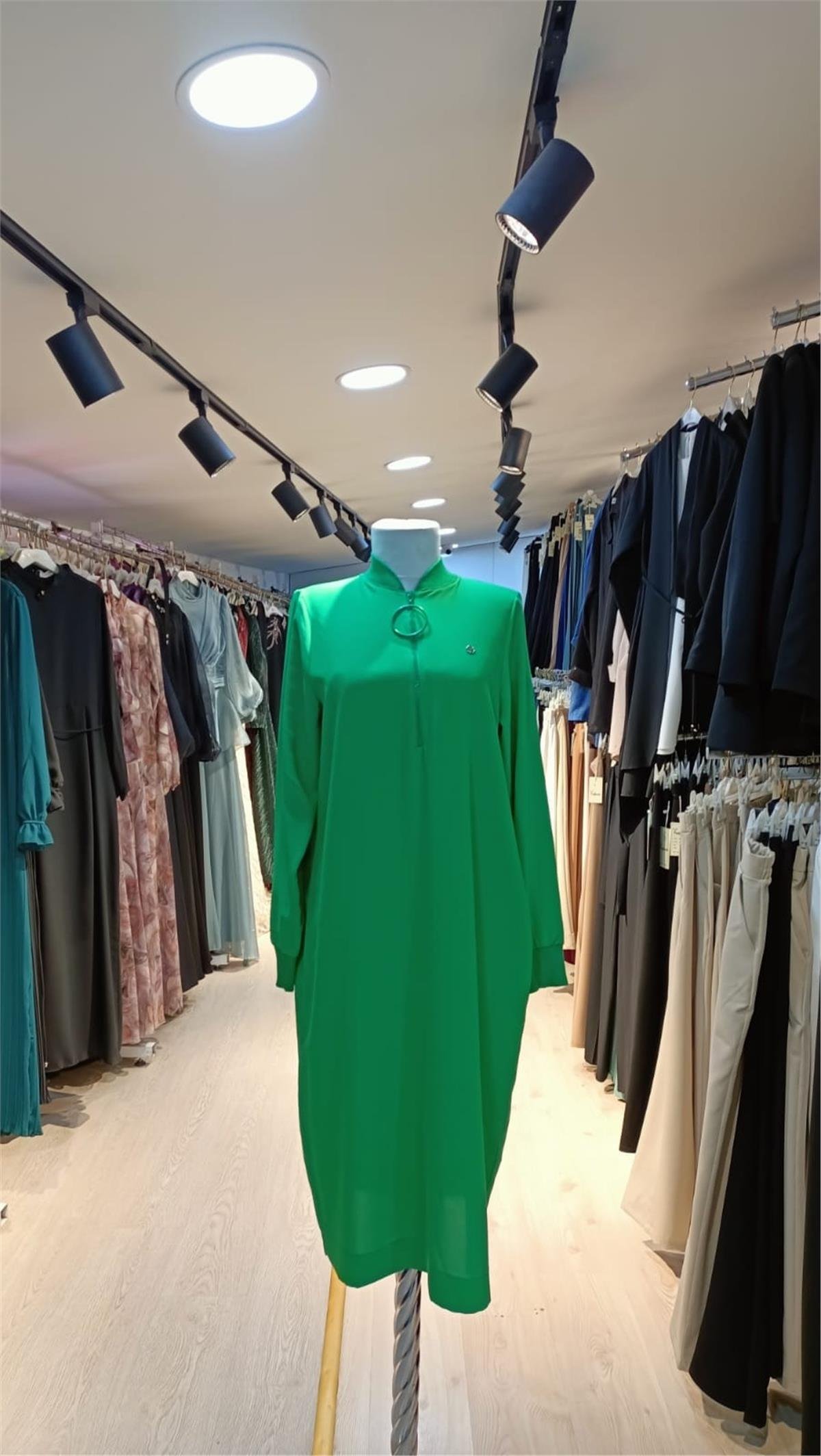 Armine Trend Halkalı Tunik 23YT424 Elma Yeşili