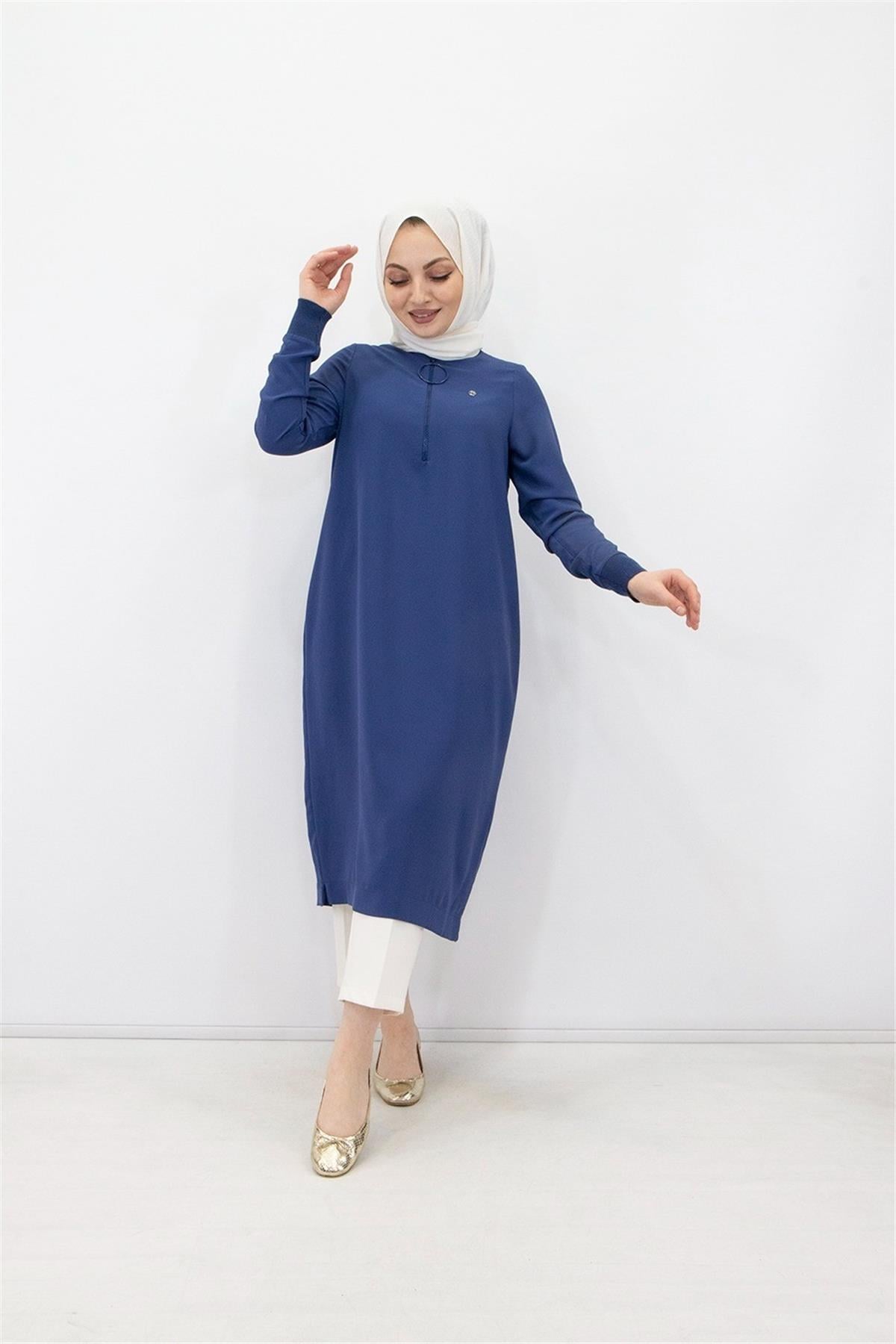 Armine Trend Halkalı Tunik 23YT424 İndigo