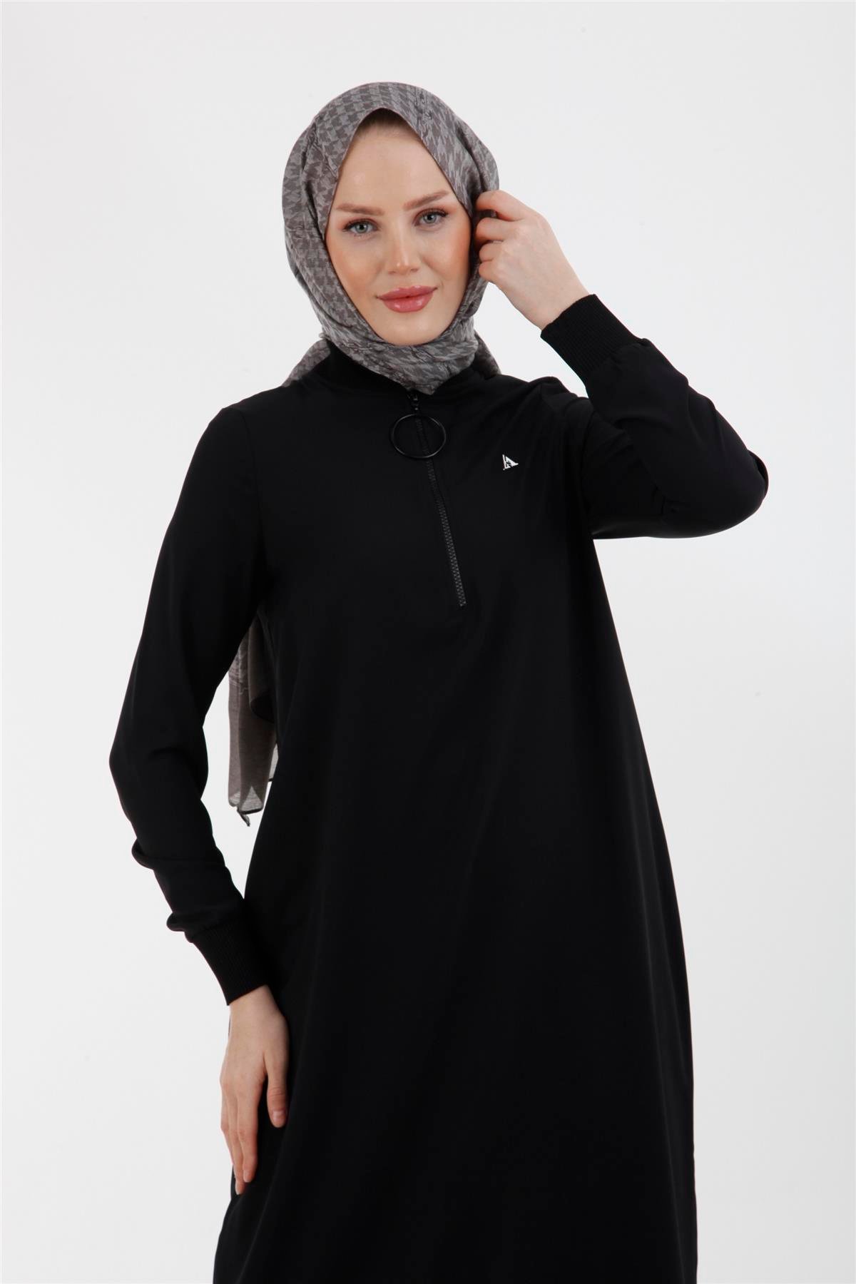 Armine Trend Halkalı Tunik 23YT424 Siyah