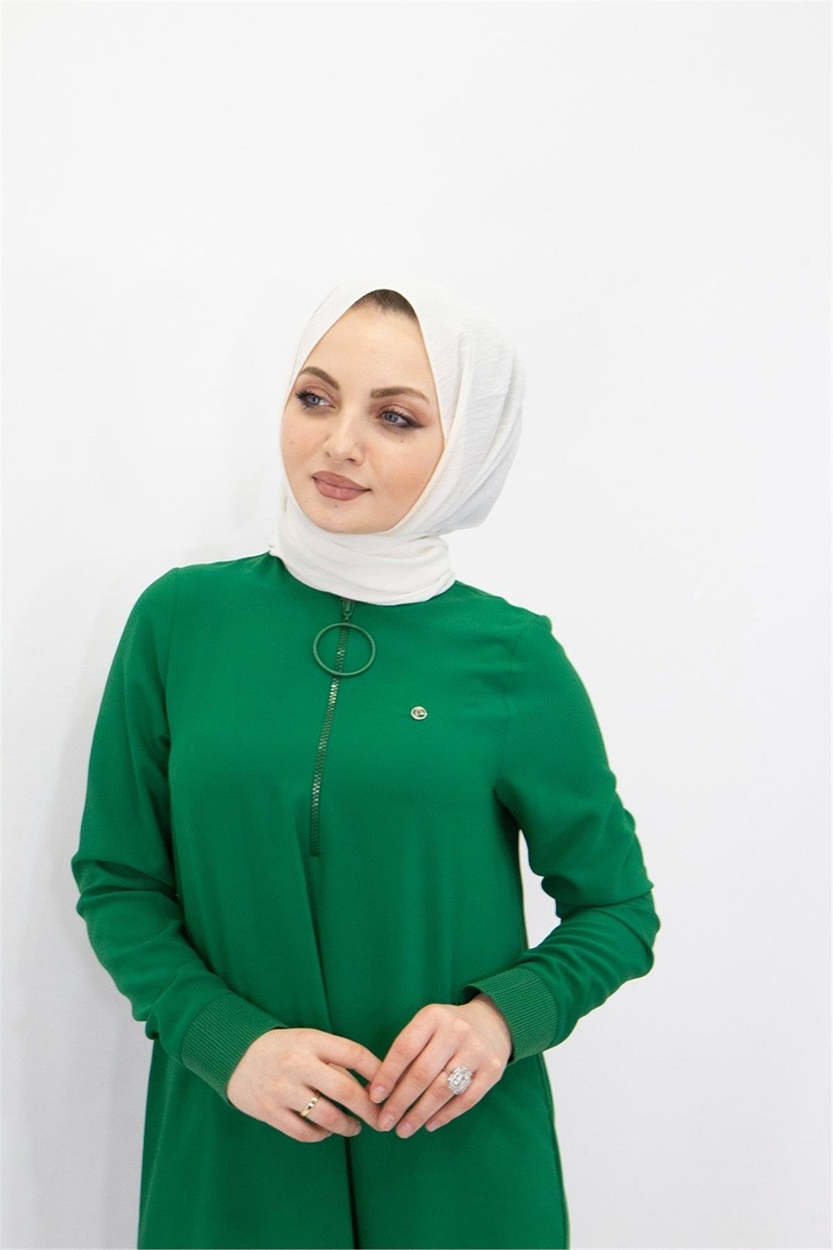 Armine Trend Halkalı Tunik 23YT424 Zümrüt