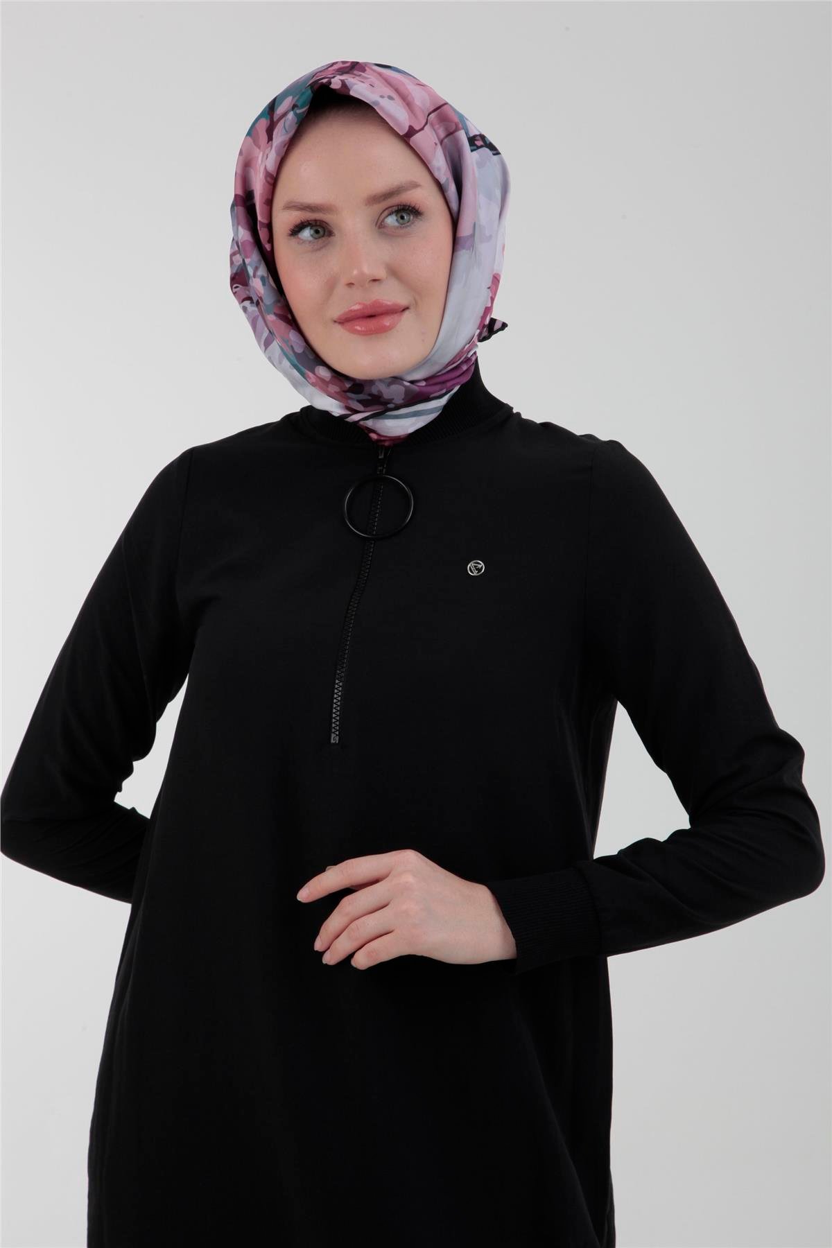 Armine Trend Halkalı Tunik 23YTD424 Siyah