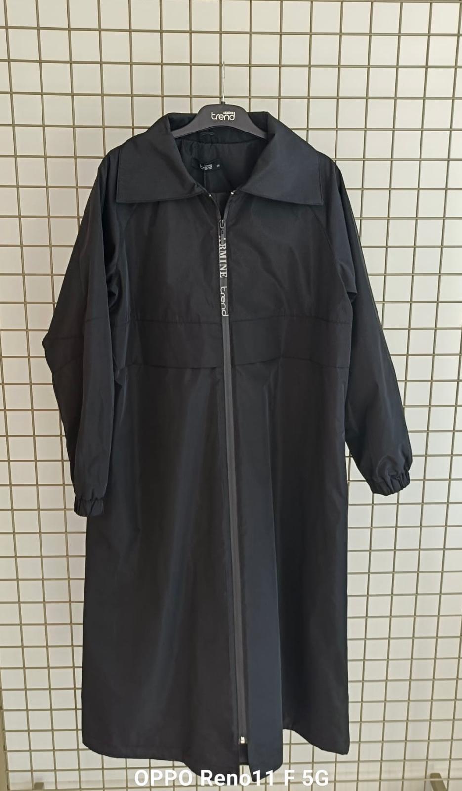 Armine TREND İmzalı Paraşüt Kumaş Yağmurluk Kap Giy Çık Siyah 25KT724