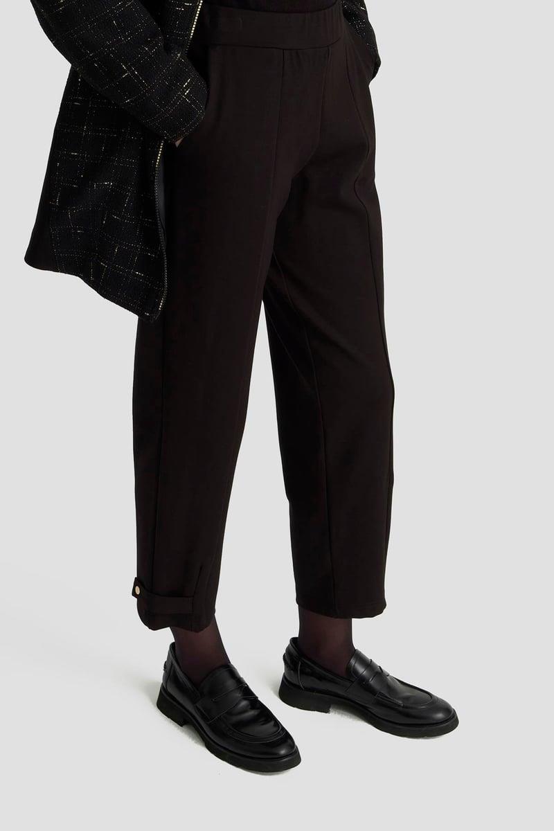 Armine TREND İnce Sarı Çizgili Pantolonlu Takım Siyah 25KT612