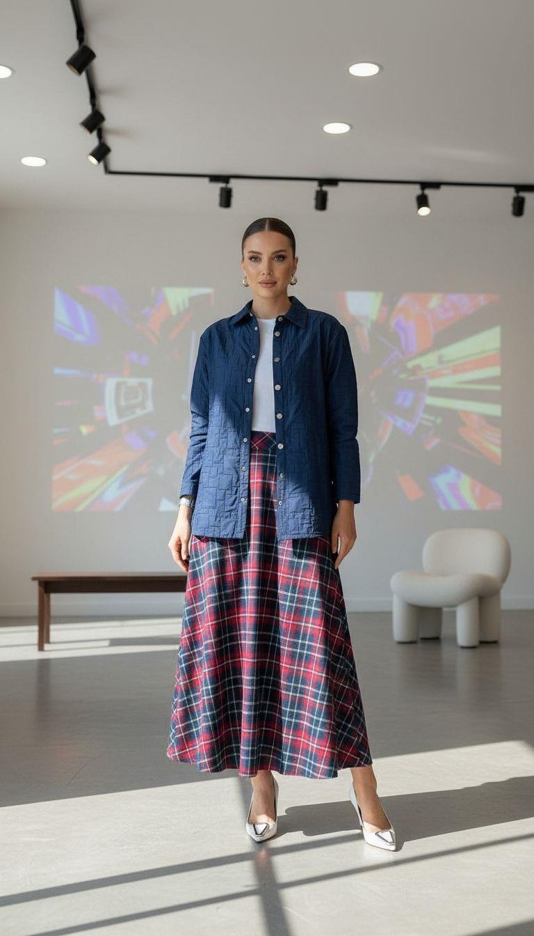 Armine TREND Kapitone Ceket Koyu Lacivert 25KT542