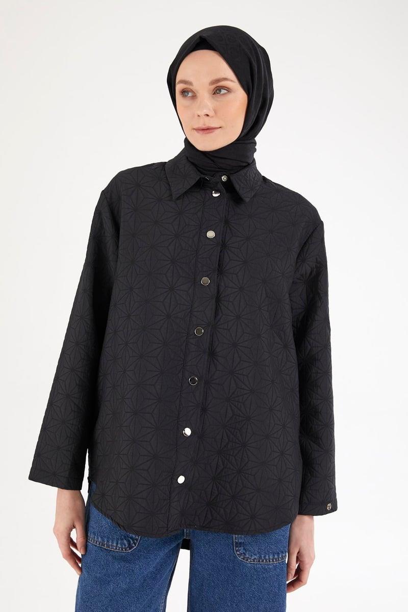 Armine TREND Kapitone Kısa Ceket Siyah 25YT532