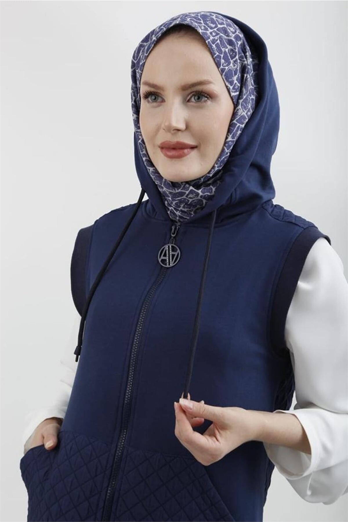 Armine Trend Kapitone Yelek 22YT515 Lacivert