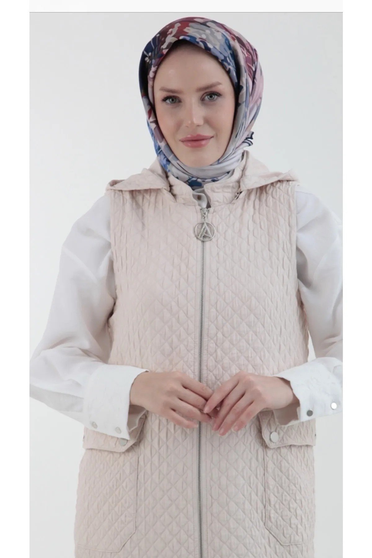 Armine Trend Kapitone Yelek 23YT532 Bej