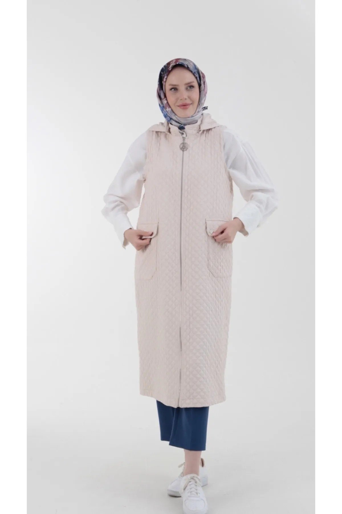 Armine Trend Kapitone Yelek 23YT532 Bej