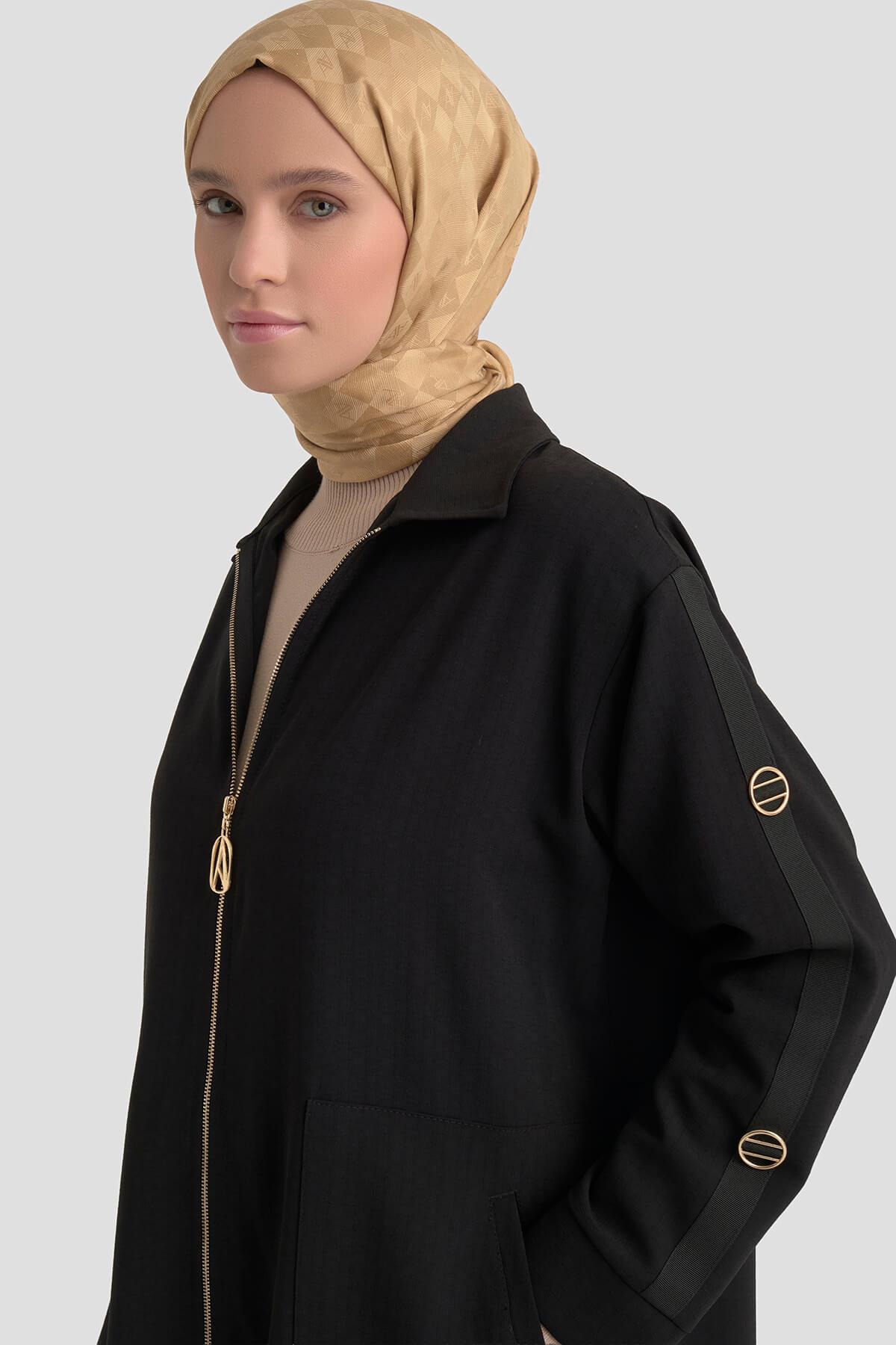 Armine TREND Kapüşonlu Fermuarlı Giy-Çık Siyah 26YT516