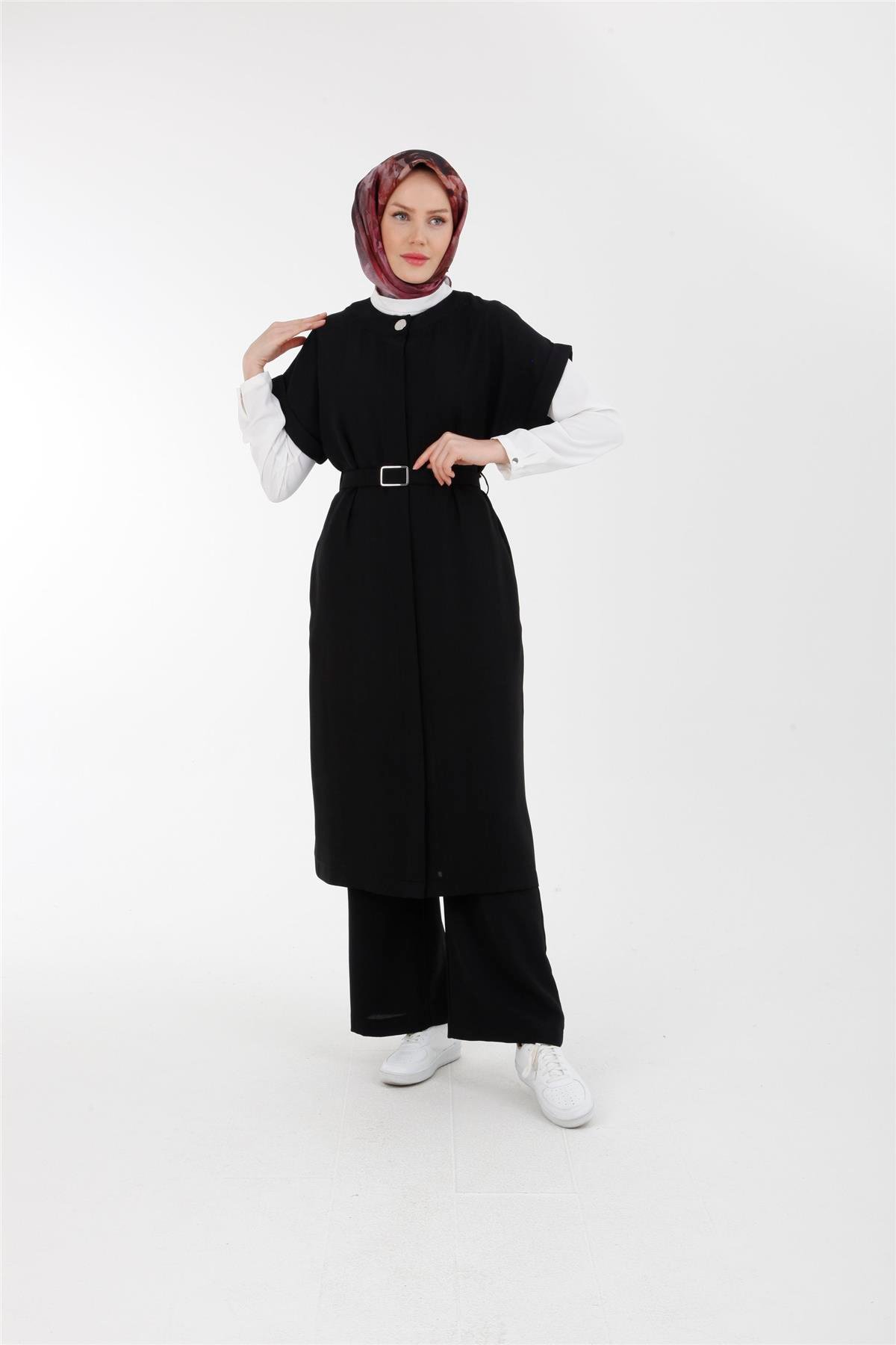 Armine Trend Kemer Detaylı Takım 23YT641 Siyah
