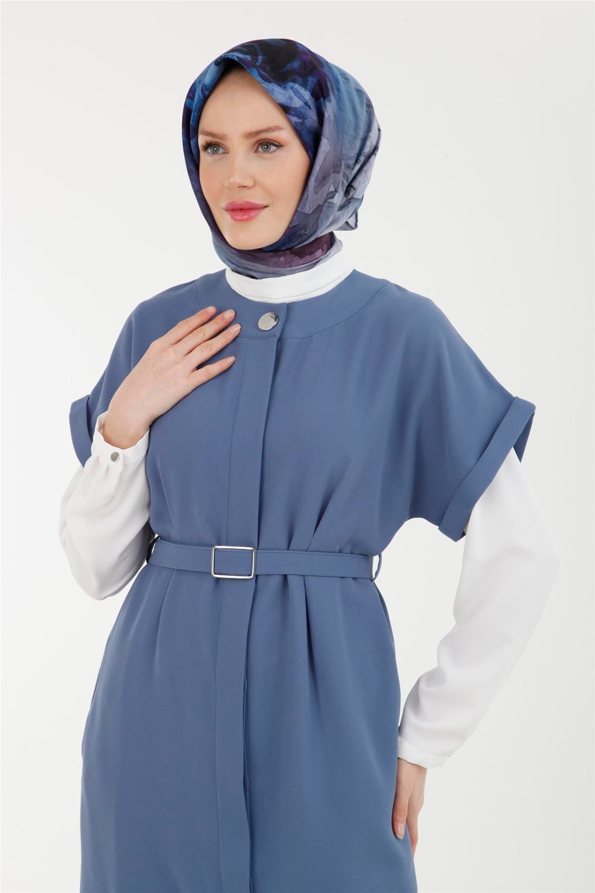 Armine Trend Kemer Detaylı Takım 23YT641 Mavi