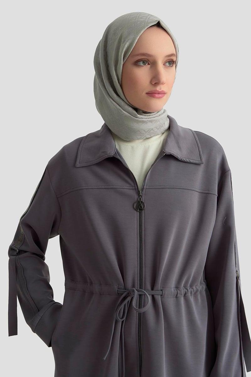 Armine TREND Kol Şerit Detaylı Pantolonlu Takım Antrasit 25KT604