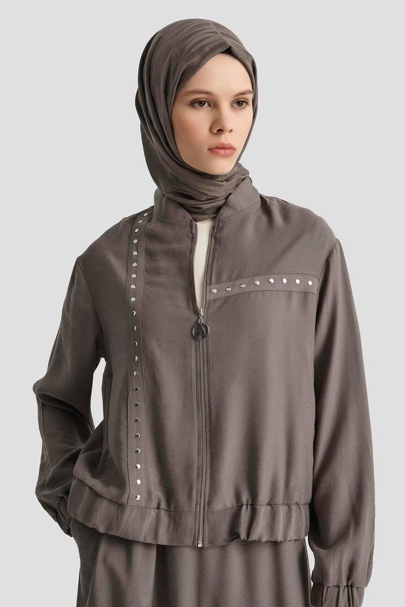 Armine TREND Metal Aksesuarlı Bayan Takım Vizon 25YT686