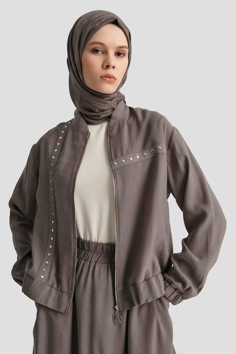 Armine TREND Metal Aksesuarlı Bayan Takım Vizon 25YT686