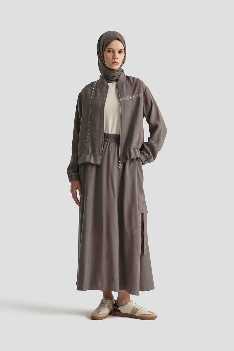 Armine TREND Metal Aksesuarlı Bayan Takım Vizon 25YT686