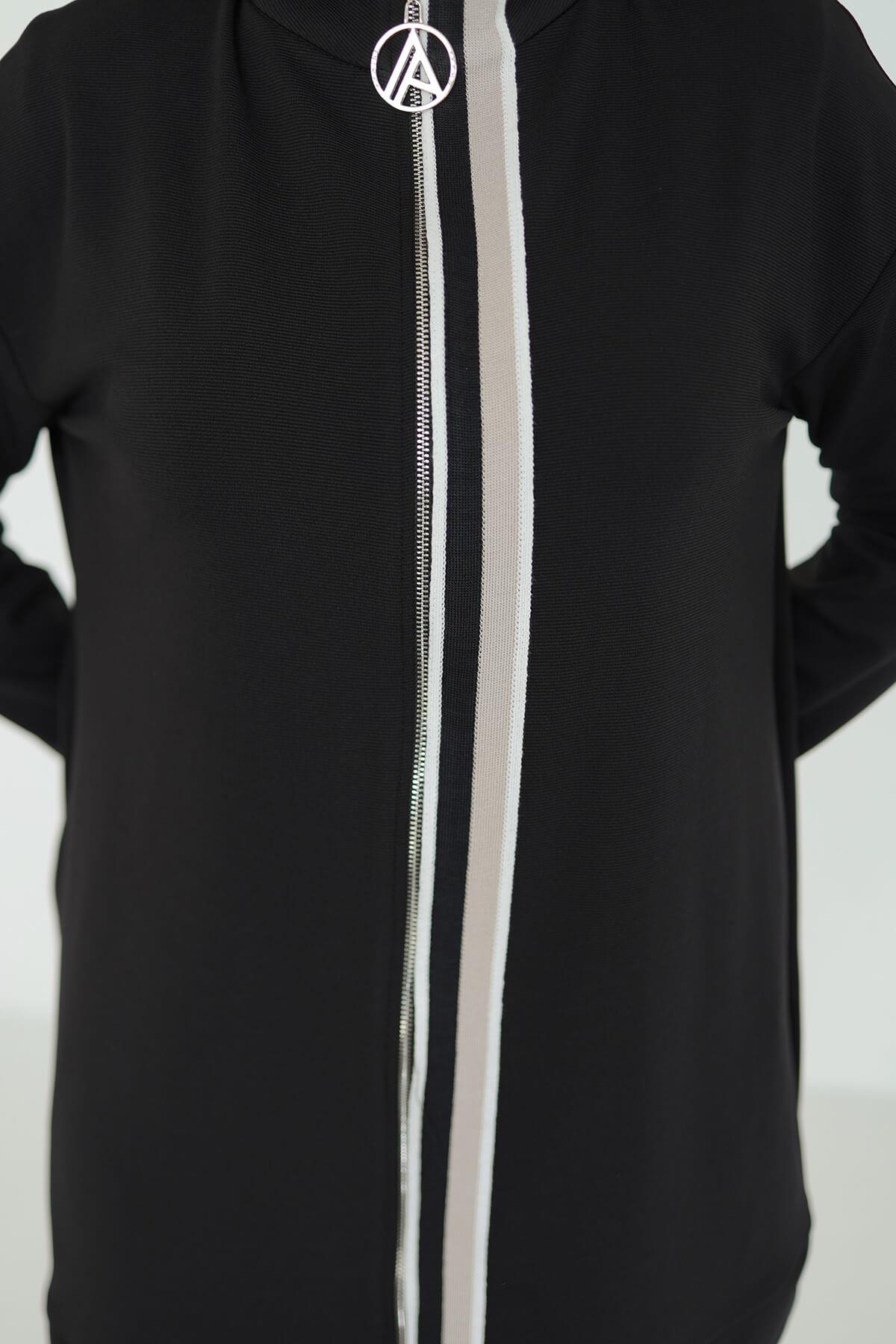 Armine TREND Ottoman Kumaş Bayan Spor Takım Siyah 25YT633