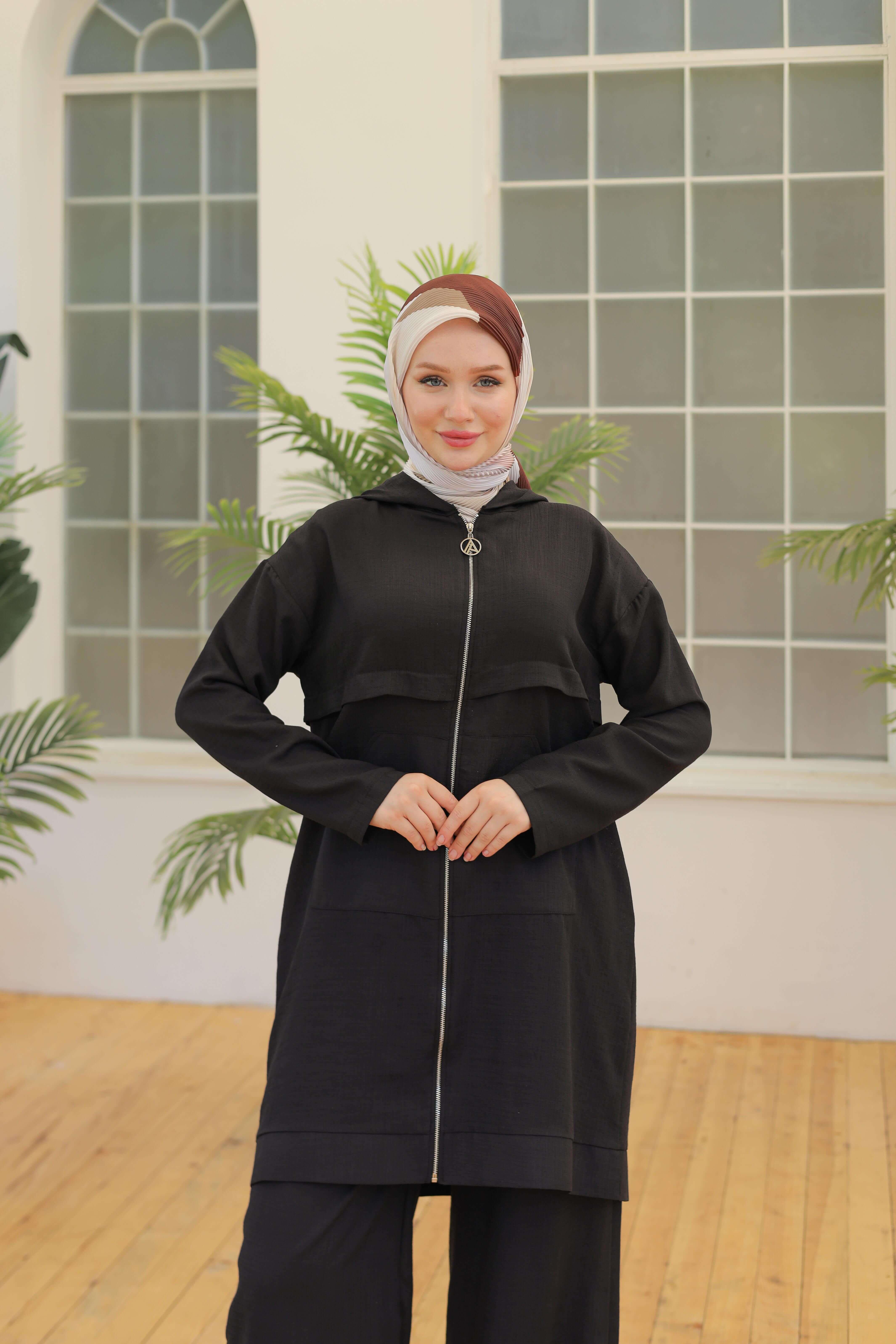 ARMİNE TREND Pantolonlu İkili Takım Siyah 24YT638