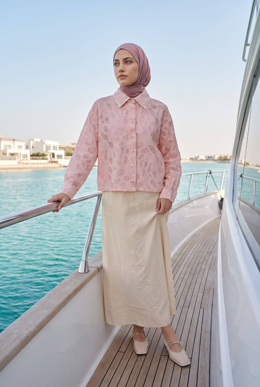 Armine Trend Pembe Jakarlı Etekli Takım Pembe 26yt6164