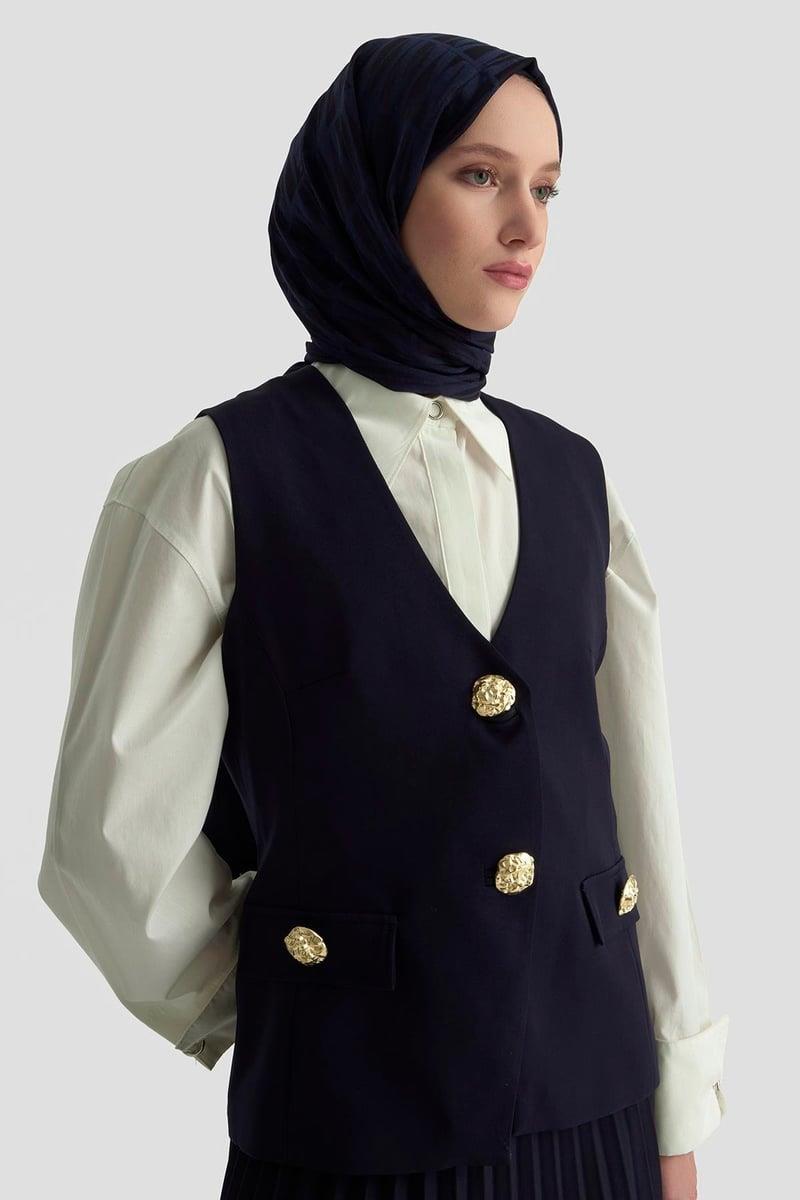 Armine TREND Pilise Etekli Yelekli Takım Lacivert 25KT643