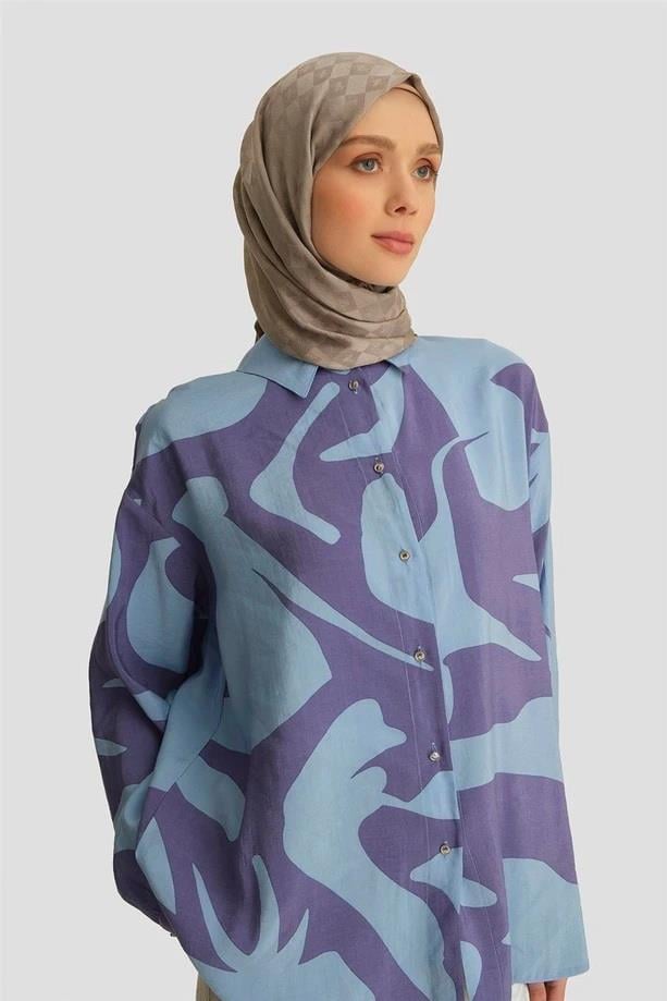 Armine TREND Renk Geçişli Tunik Mavi 25YT487