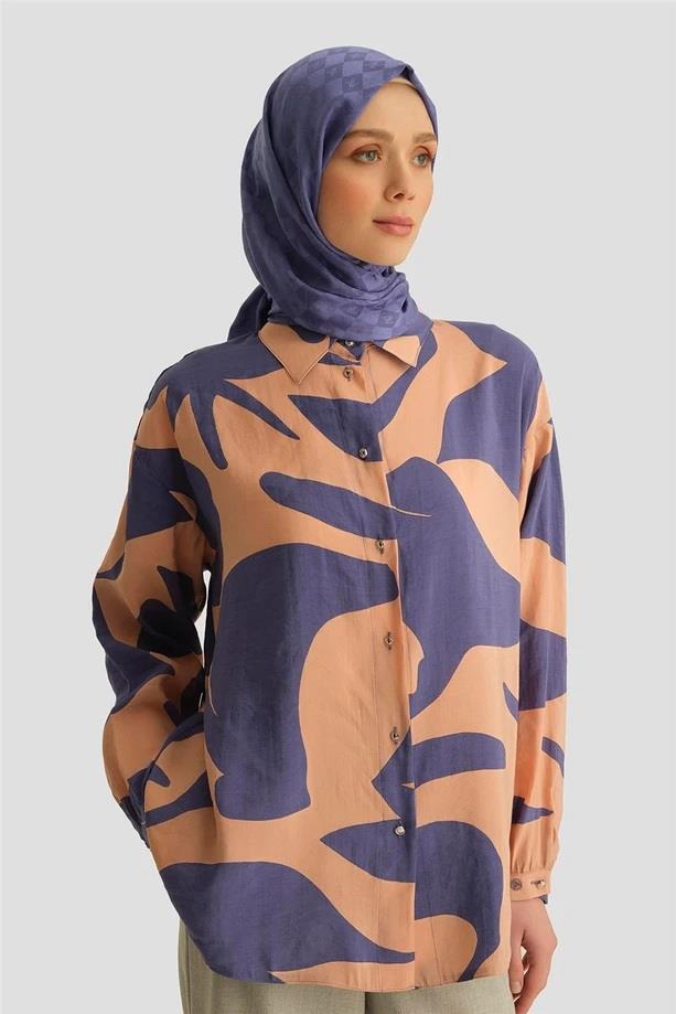 Armine TREND Renk Geçişli Tunik Mor 25YT487