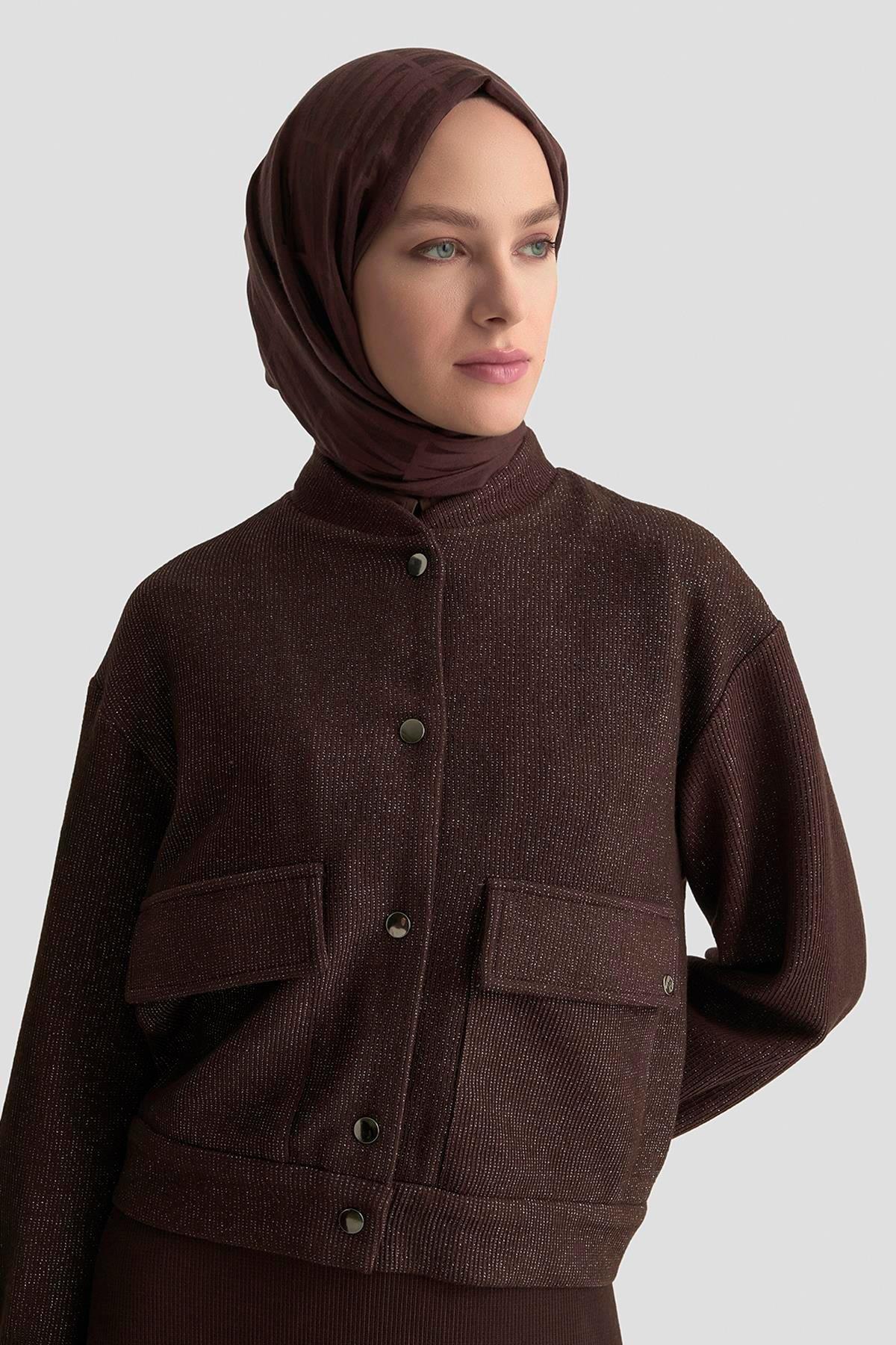 Armine TREND Sim Detay Etekli Takım Kahverengi 25KT644