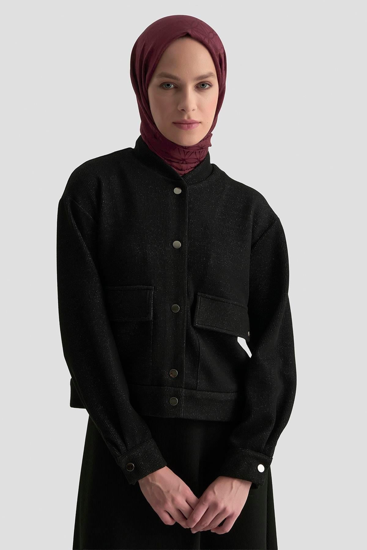 Armine TREND Sim Detay Etekli Takım Siyah 25KT644