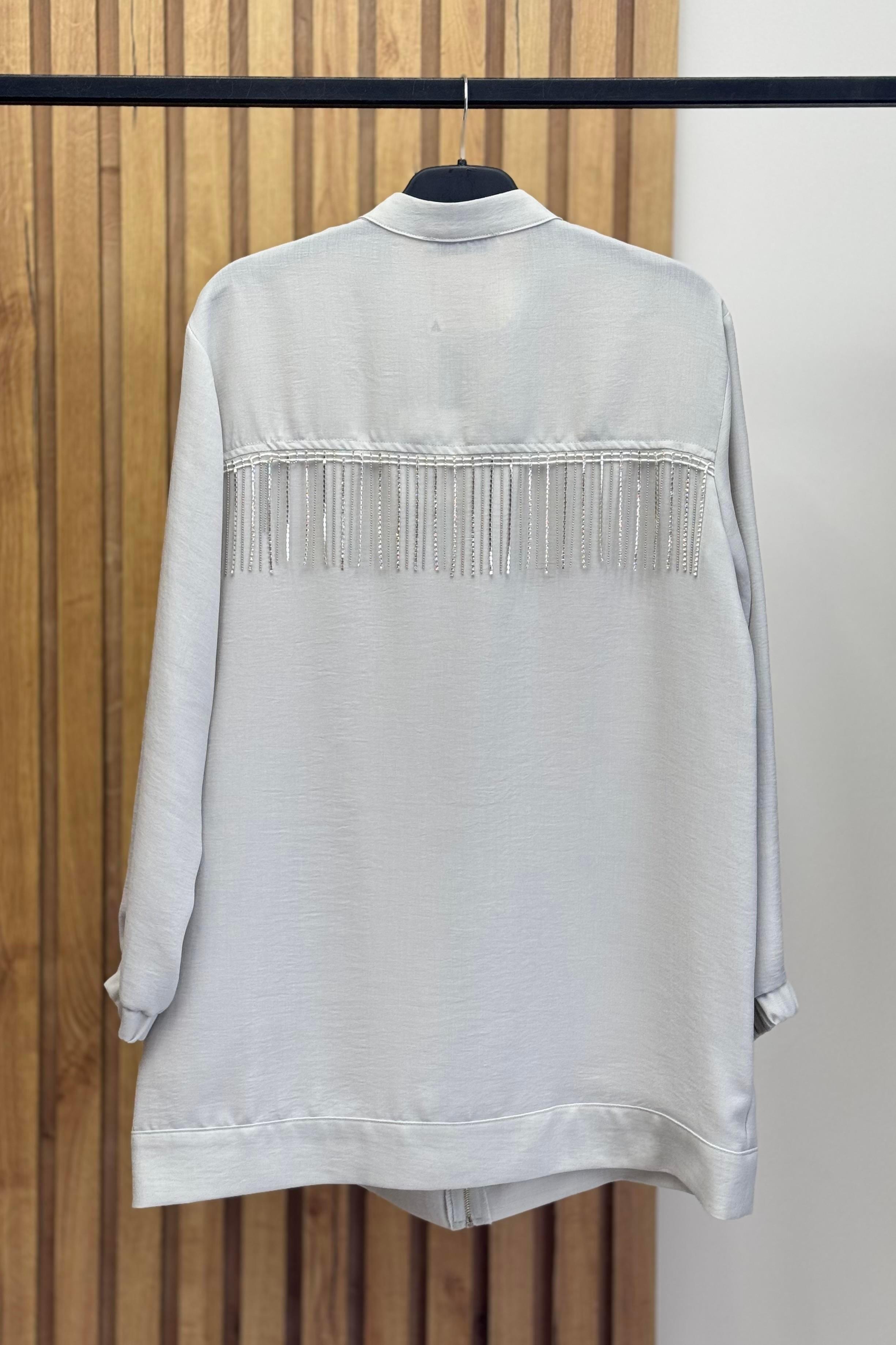 Armine TREND Sırtı Taşlı Tunik Taş 25YT552