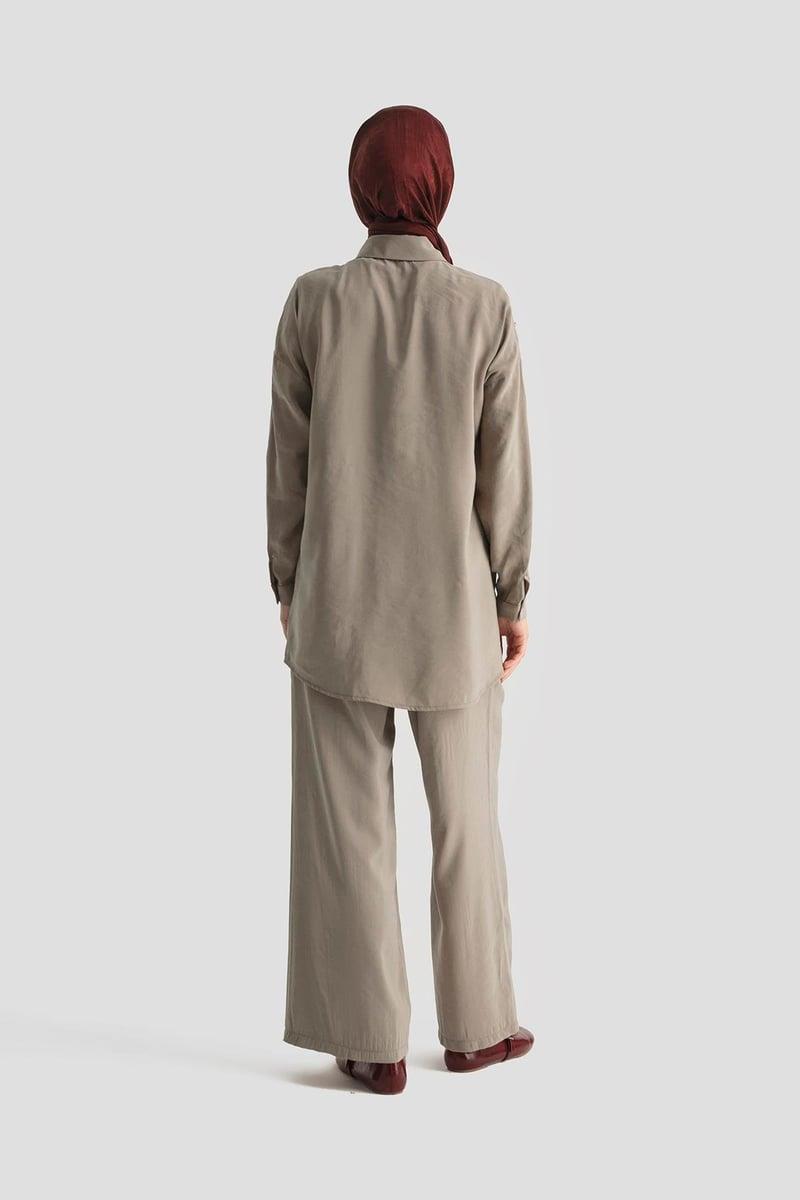 Armine TREND Taş Detaylı Pantolonlu Takım Vizon 25YT6139