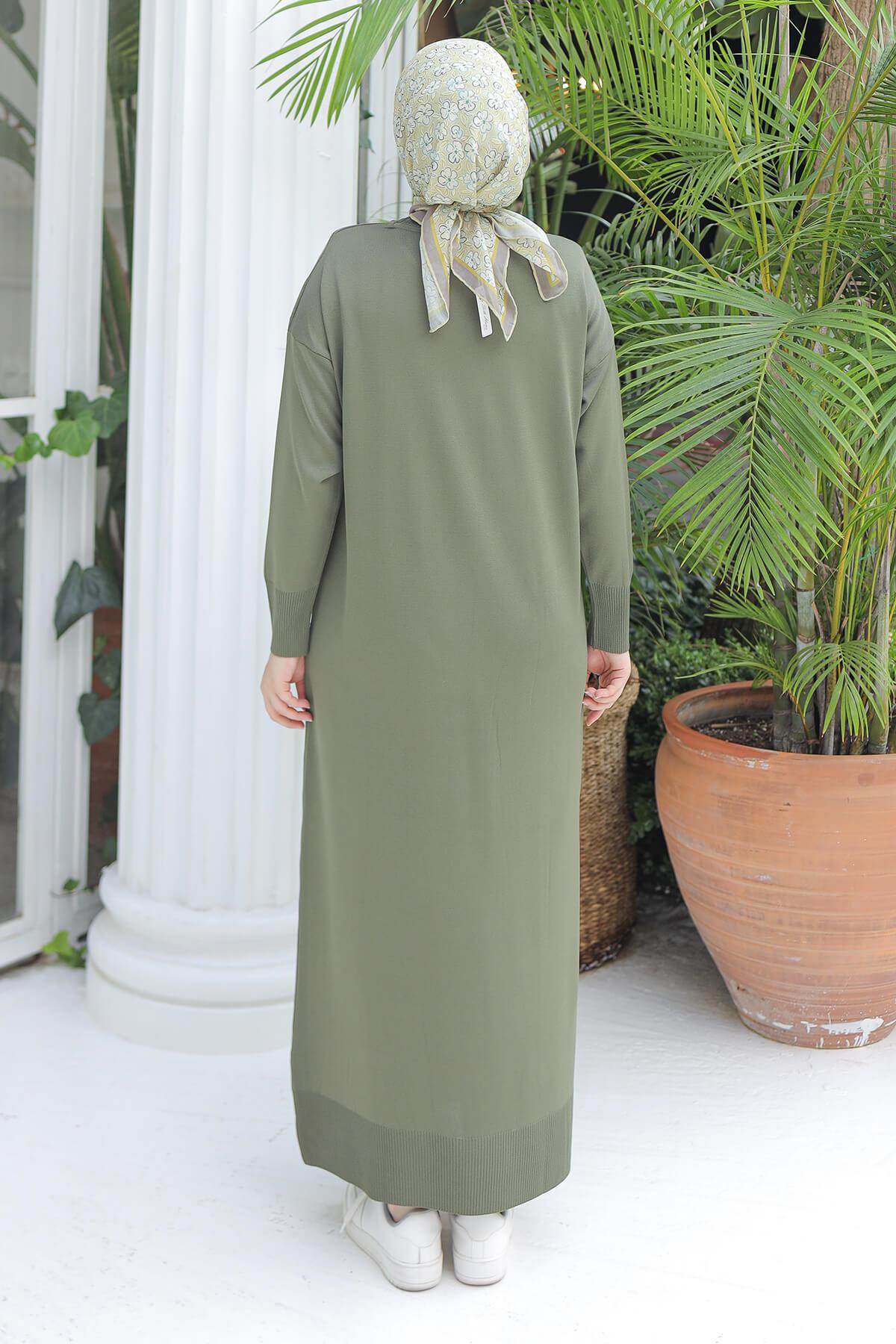 Armine TREND Triko Elbise Haki 24KTD900