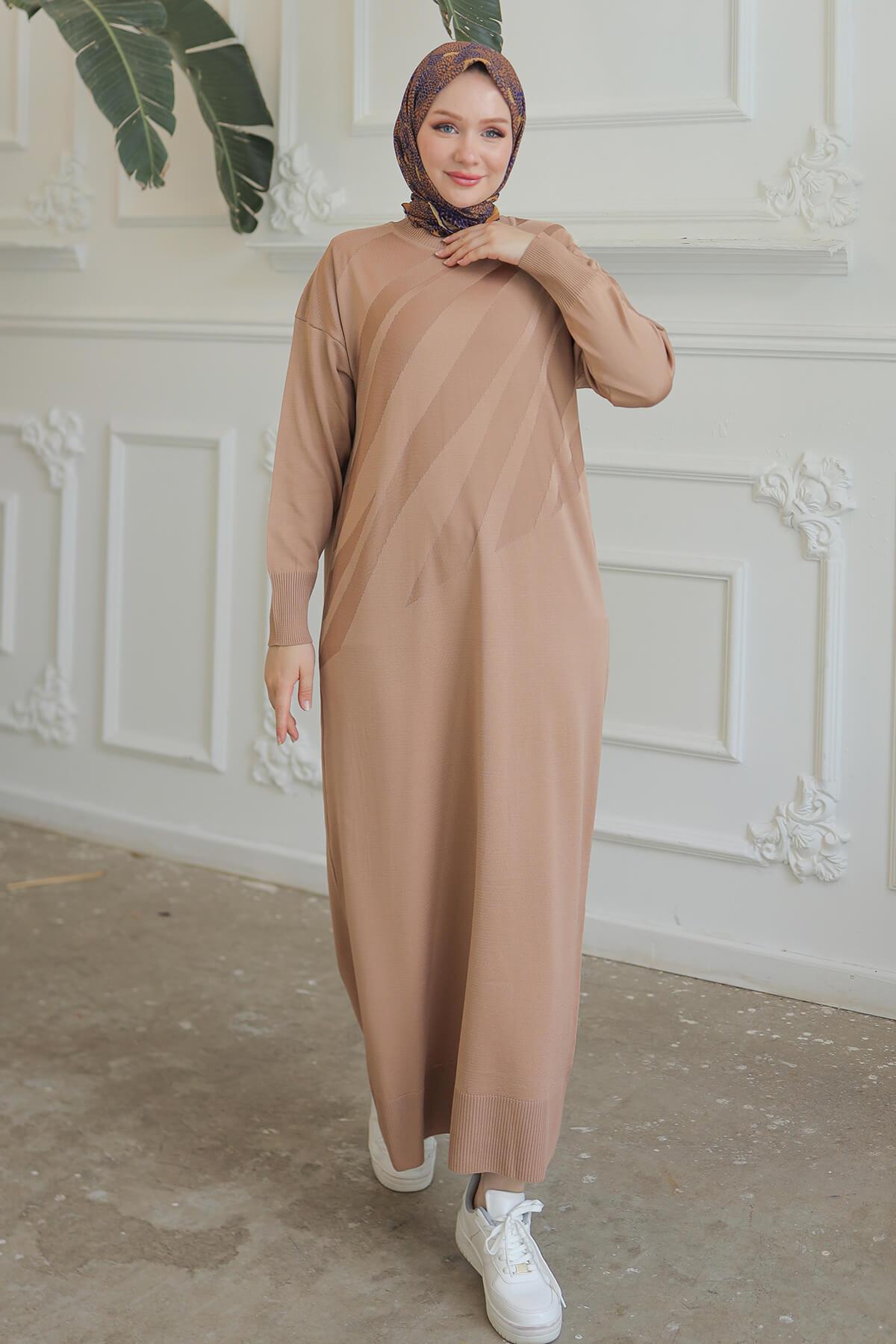 Armine TREND Triko Elbise Latte 24KTD900