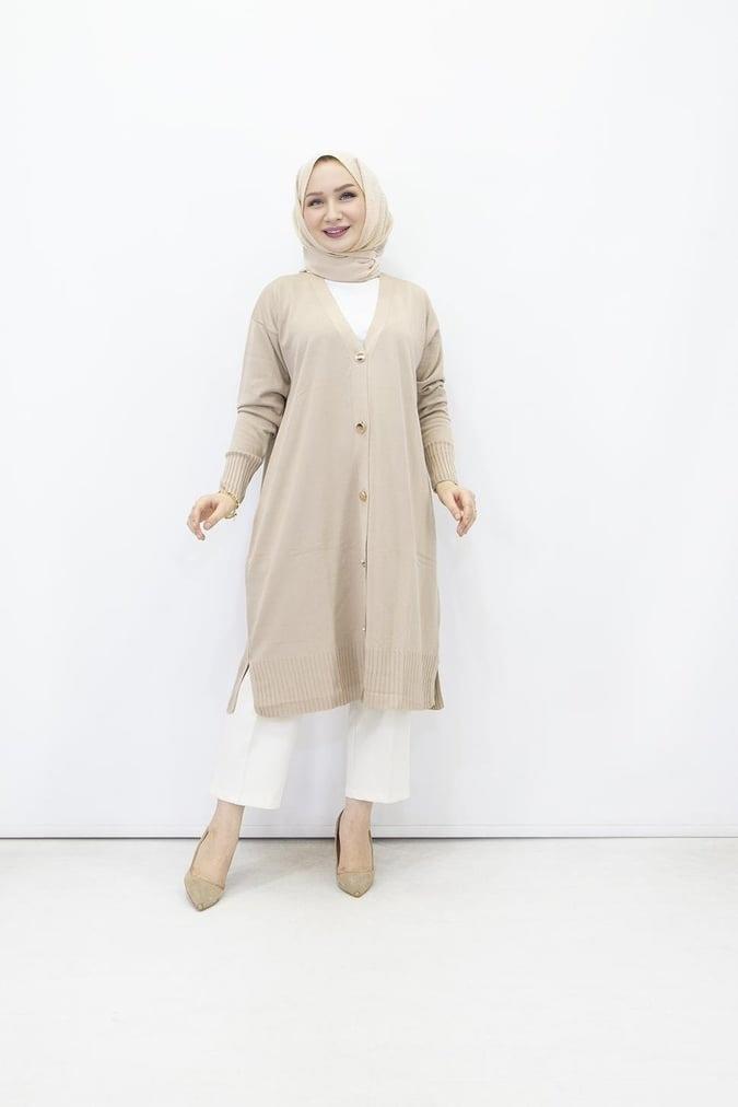 Armine TREND Triko Hırka Bej 24KTD502
