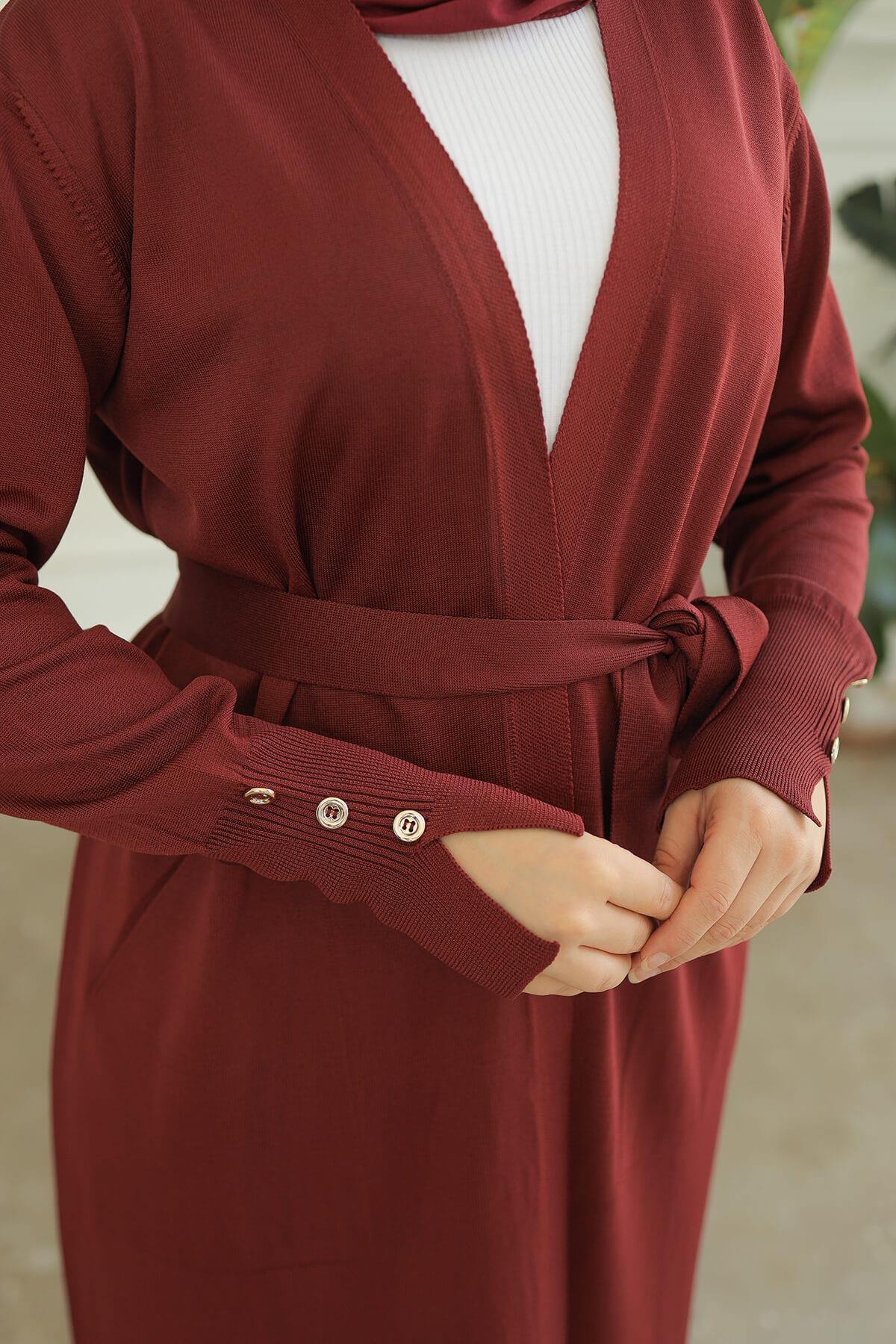 Armine TREND Triko Hırka Bordo 24KTD501