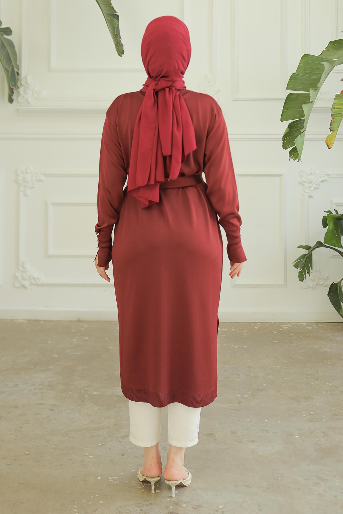 Armine TREND Triko Hırka Bordo 24KTD501