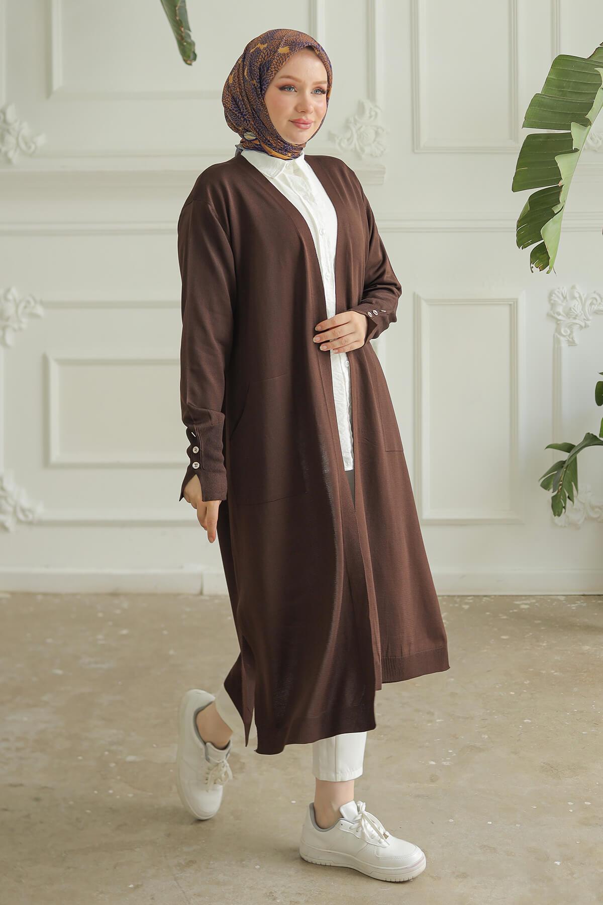 Armine TREND Triko Hırka Brown 24KTD501