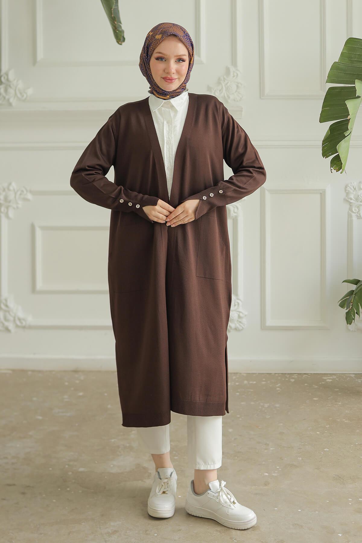 Armine TREND Triko Hırka Brown 24KTD501
