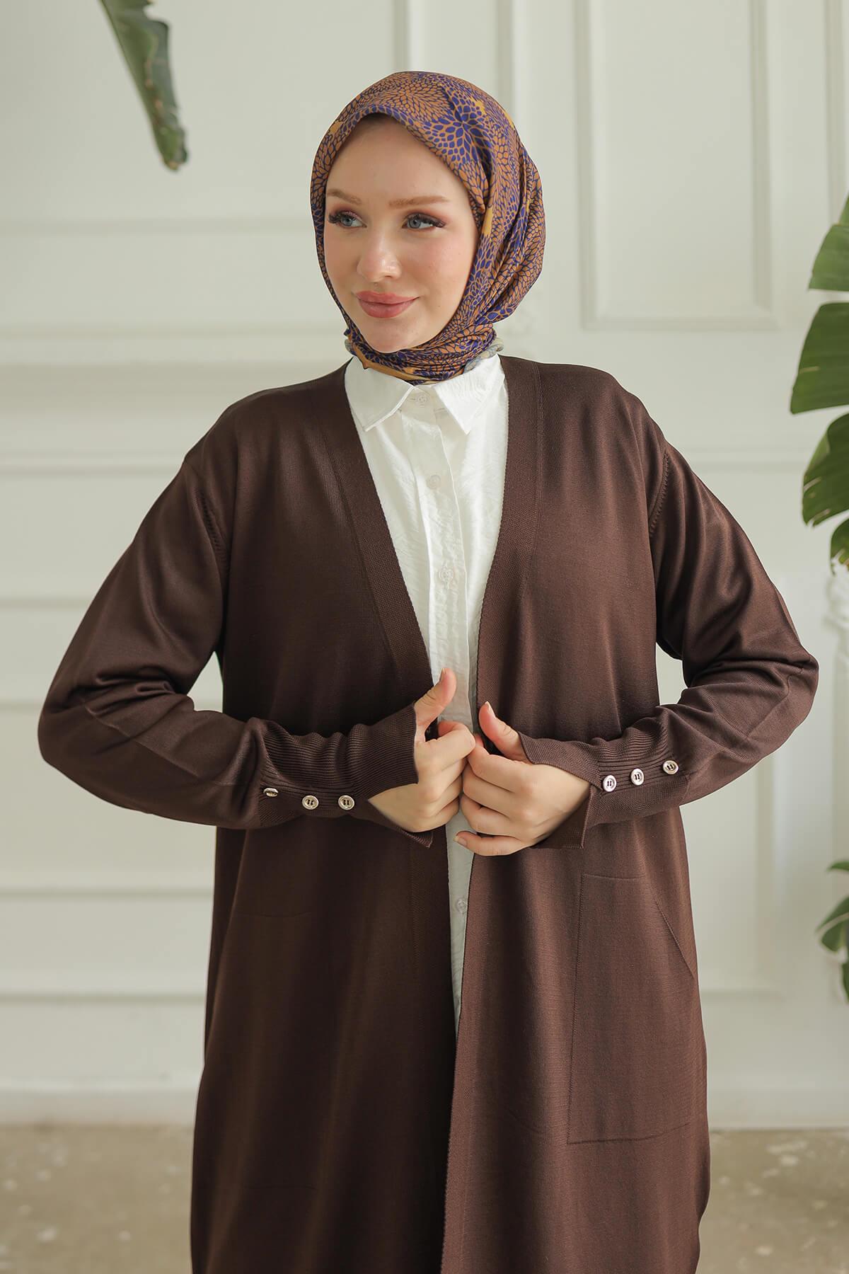 Armine TREND Triko Hırka Brown 24KTD501