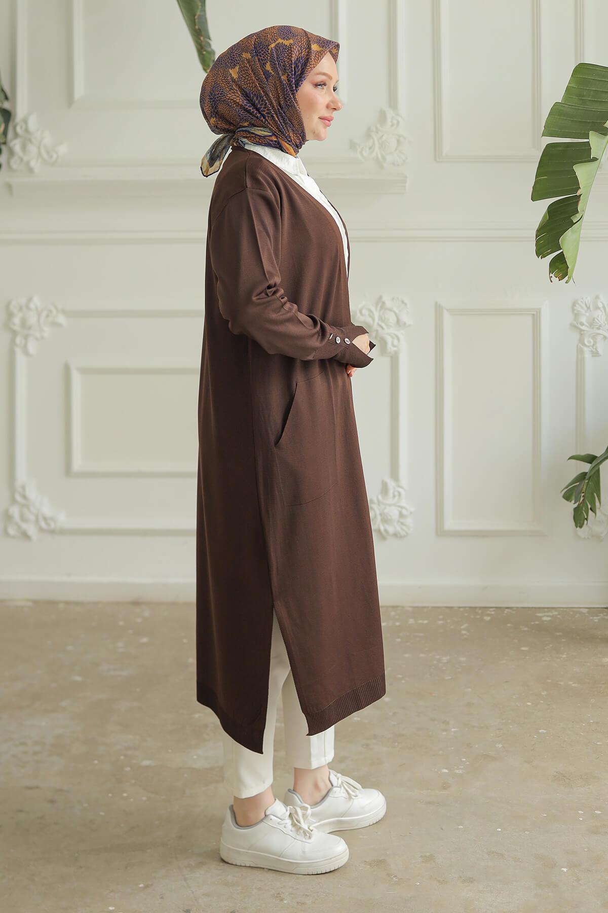 Armine TREND Triko Hırka Brown 24KTD501