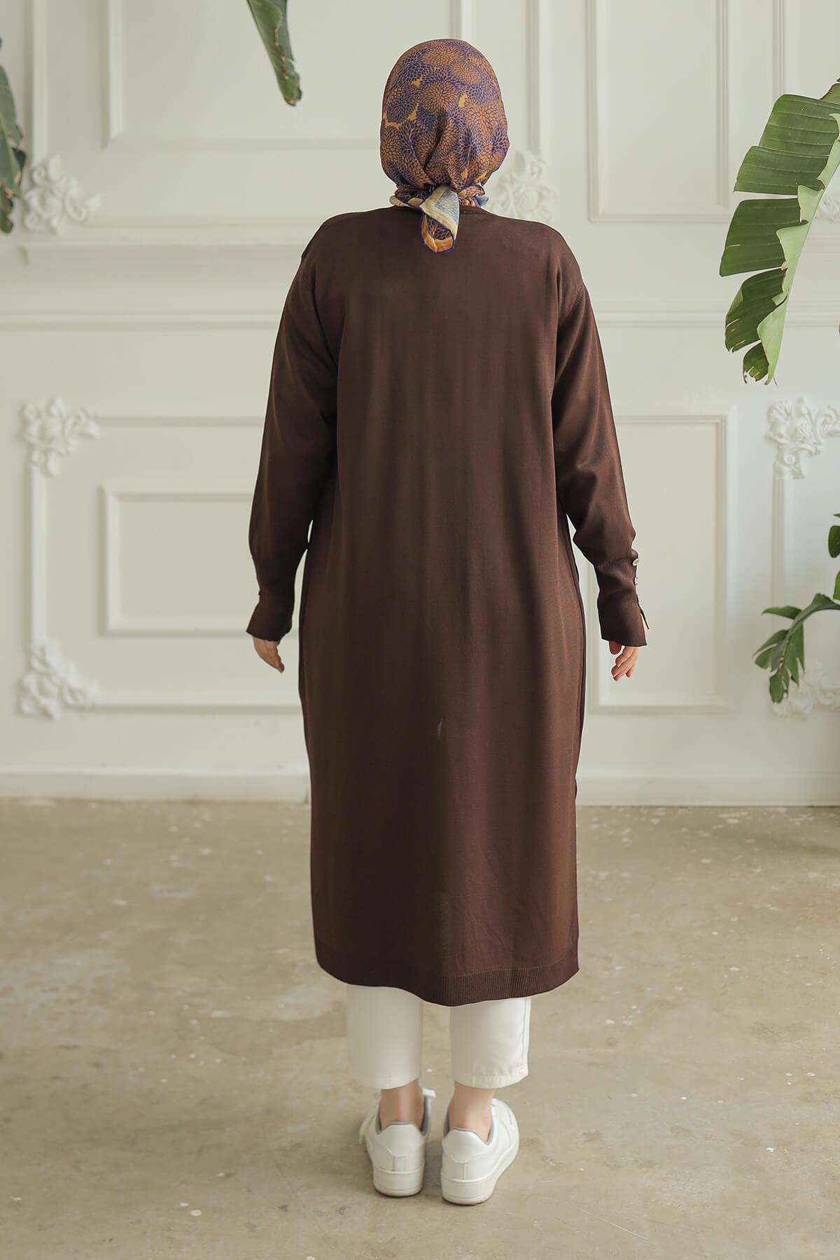 Armine TREND Triko Hırka Brown 24KTD501