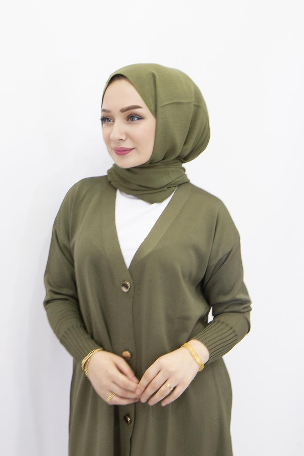 Armine TREND Triko Hırka Haki 24KTD502