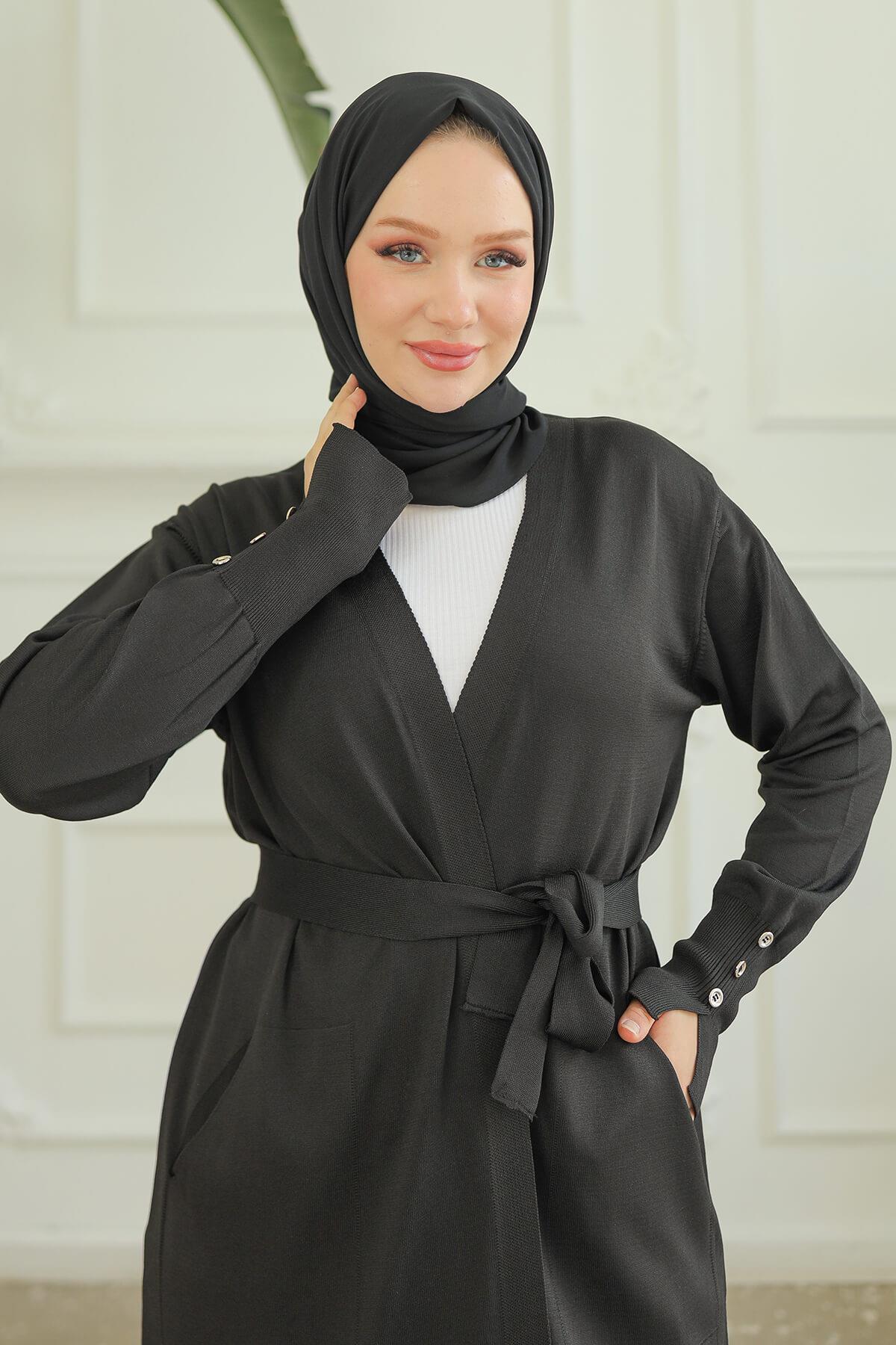 Armine TREND Triko Hırka Siyah 24KTD501