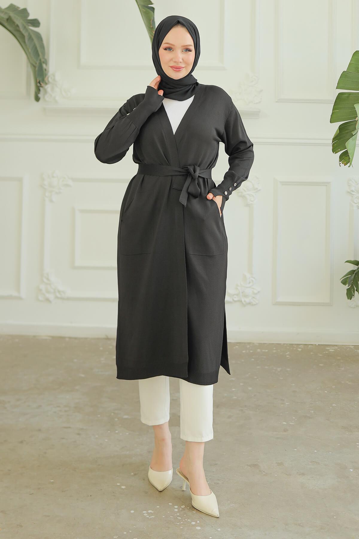 Armine TREND Triko Hırka Siyah 24KTD501