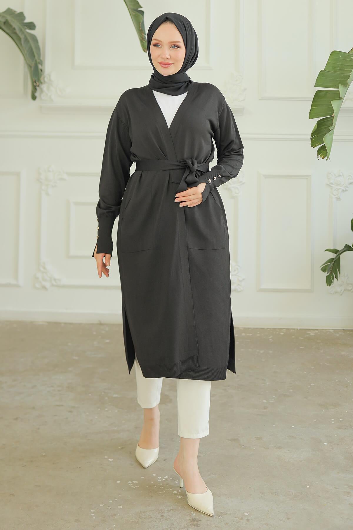 Armine TREND Triko Hırka Siyah 24KTD501