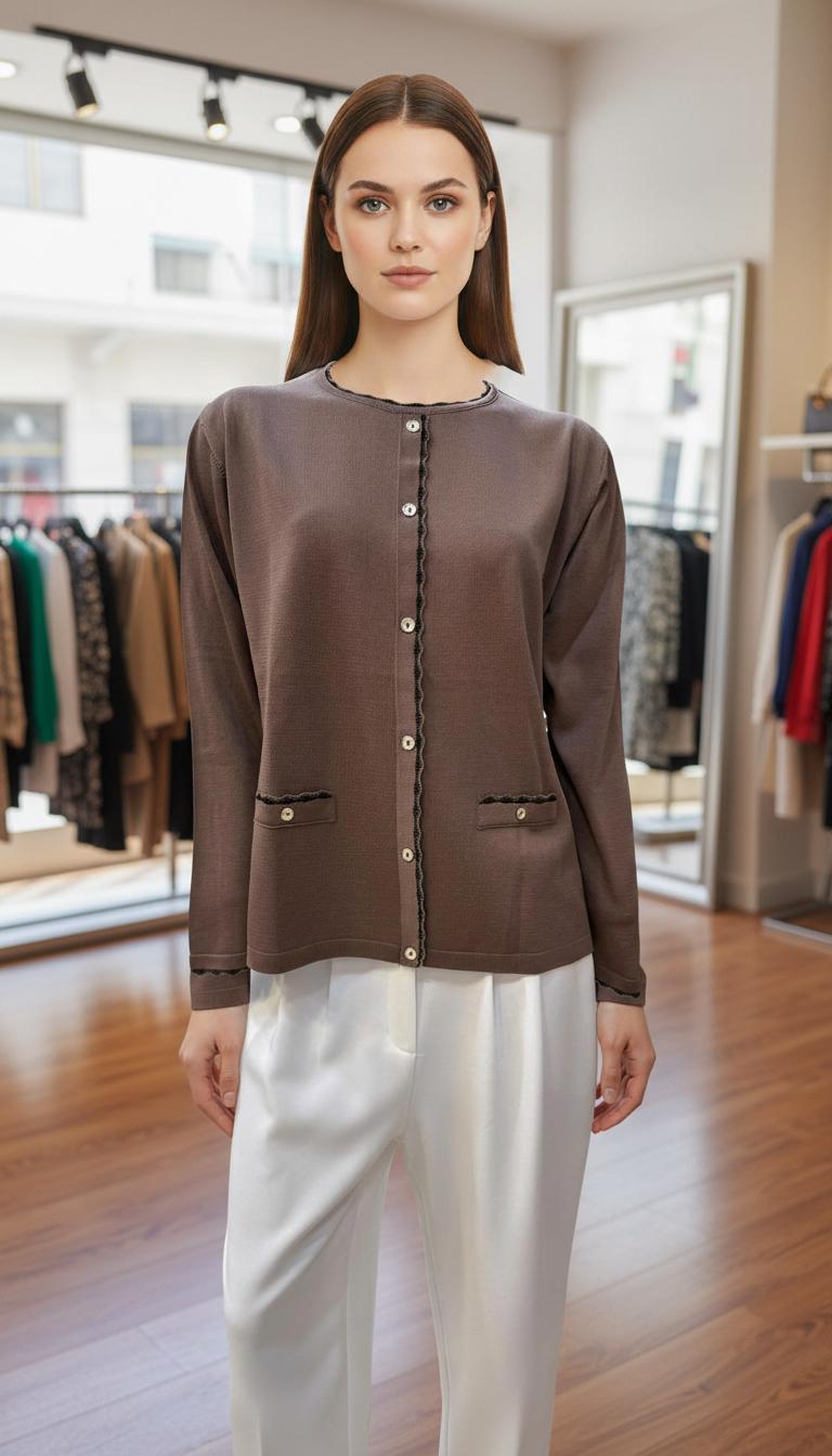Armine TREND Triko Kazak Kahve 25YTD4125