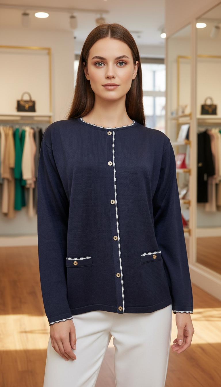 Armine TREND Triko Kazak Lacivert 25YTD4125