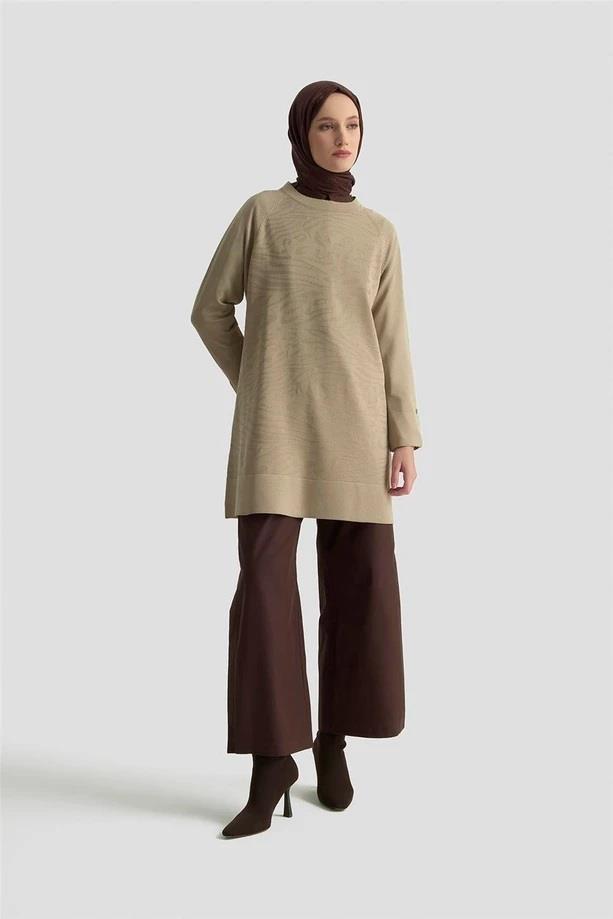 Armine TREND Triko Tunik Bej 25YTD4114